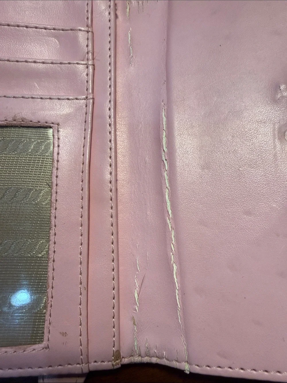 Prada Beige Ostrich-Embossed Leather Fold Wallet with Logo Plaque